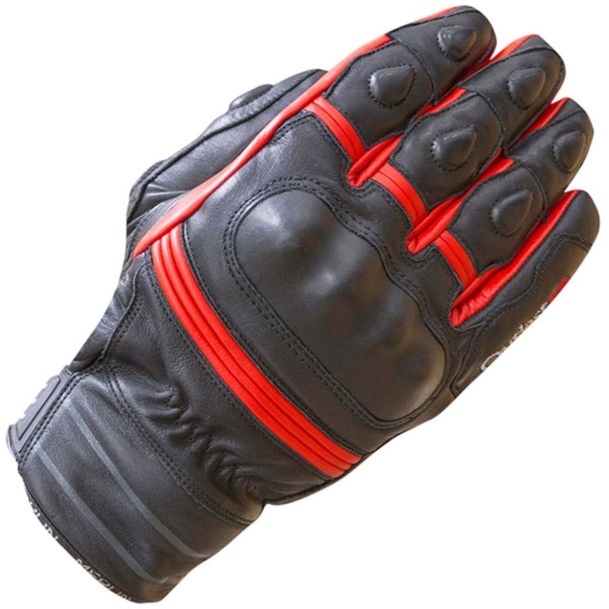 Merlin Castor Leather Motorcycle Outlast Gloves - Black/Red