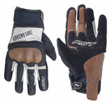 RST Adventure Leather Gloves - Black / Silver