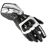 Spidi Carbo Track Leather Sports Gloves - Black / White