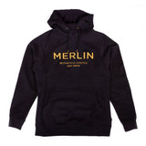 Merlin Sycamore Pull Over Organic Cotton Fleece Hoody Black
