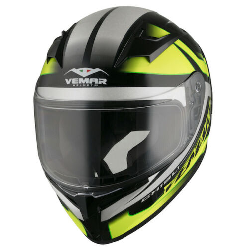 Vemar Ghibli Full Face Helmet - Fluo Yellow / Silver