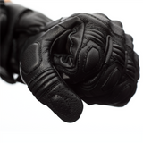 RST Axis CE Leather Sports Gloves - Black / White