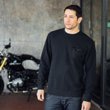 Merlin Hagley Utility Organic Cotton Fleece Sweatshirt Black