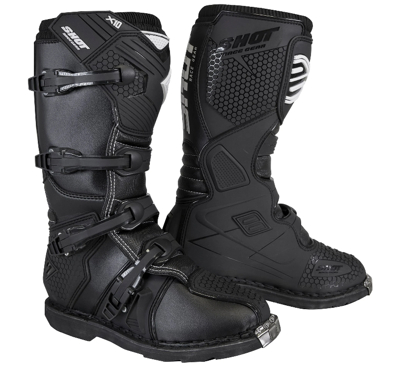 Shot X10 2.0 Motocross MX Boots - Black