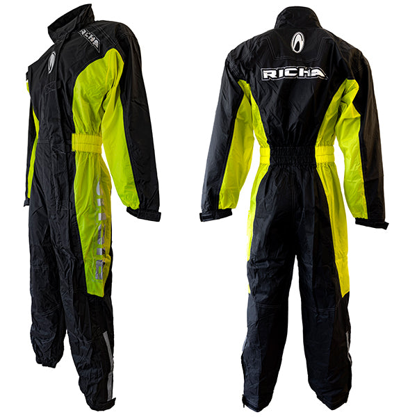 Richa Typhoon Waterproof Overalls Suit - Black / Fluo Yellow – MSG