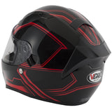 Vcan V128 Full Face Helmet - Tracer Red
