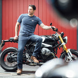 Merlin Truro Signature Organic Cotton Tee T-Shirt Navy Blue