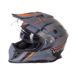 Viper RX V288 Double Visor Enduro Helmet - Matt Ventura Grey / Orange