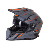 Viper RX V288 Double Visor Enduro Helmet - Matt Ventura Grey / Orange