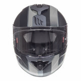 MT Rapide Overtake Full Face Helmets - Matt Black / White