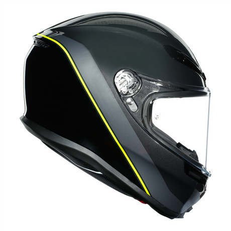 AGV K6 "Minimal" Full Face Helmet - Gunmetal / Black / Fluo Yellow
