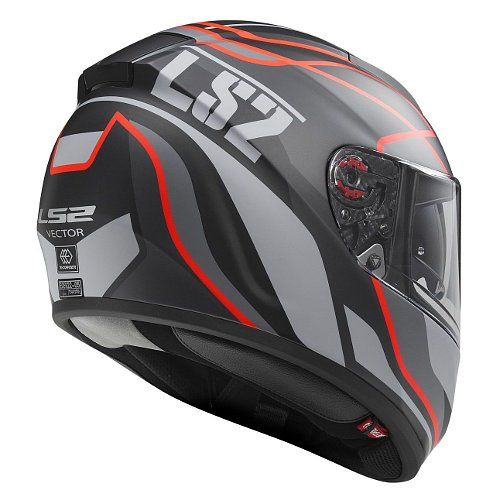 LS2 FF397 Vector FT2 Full Face Helmet - Vantage Matt Black / Red