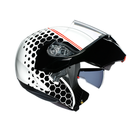 AGV Compact-ST Detroit Flip Front Helmet - White / Black