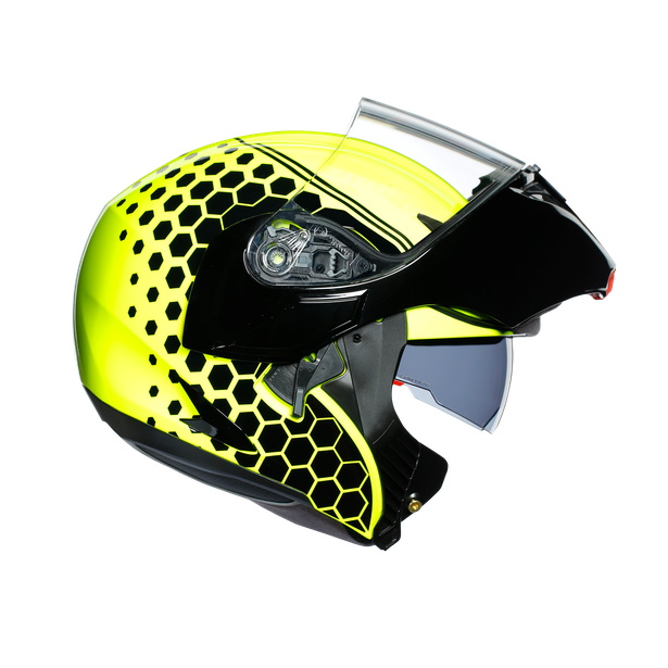AGV Compact-ST Detroit Flip Front Helmet - Fluo Yellow / Black
